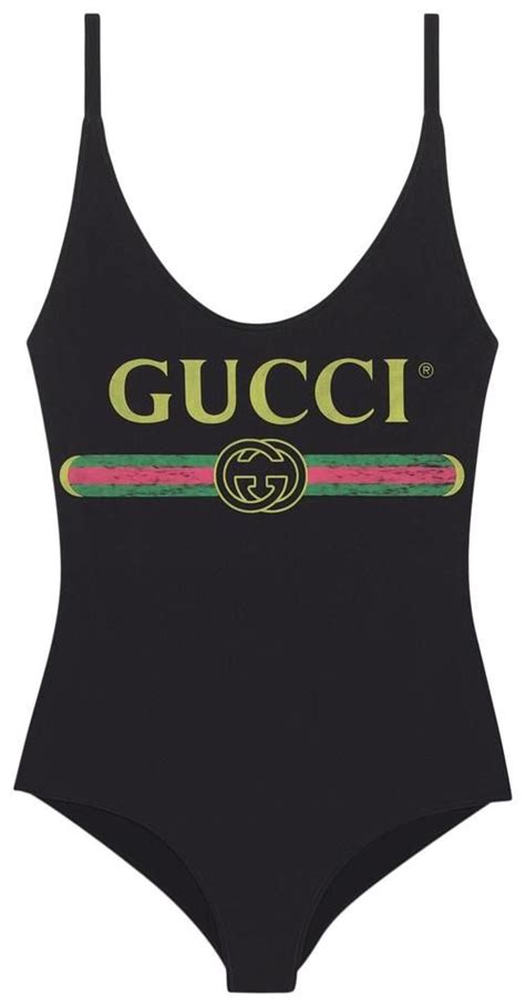 gucci bathing suit black|gucci one piece bathing suit.